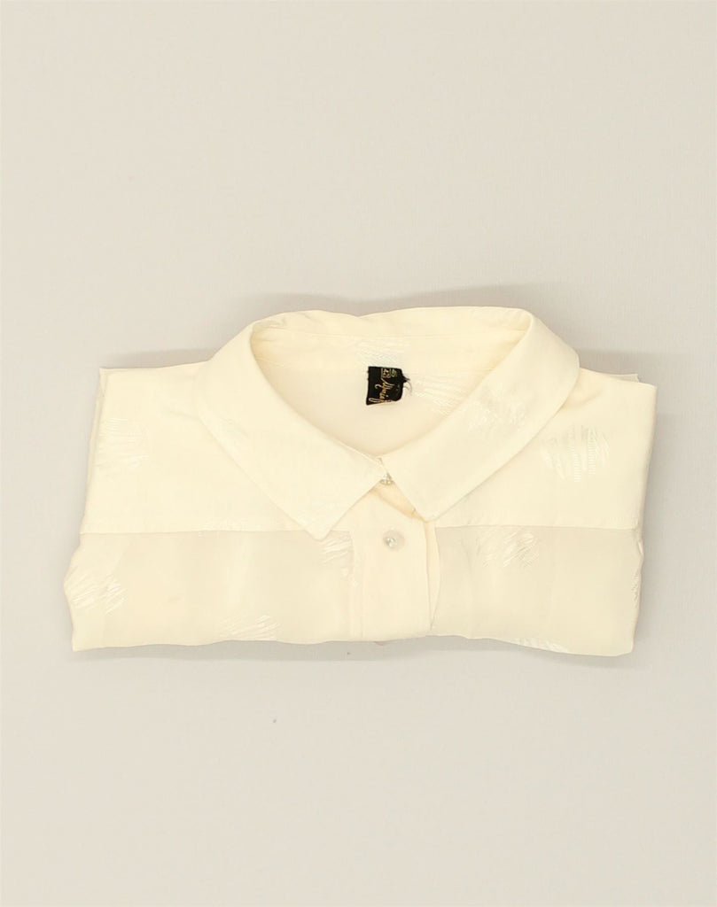 MARIO PUCCI CECCONI Womens Shirt IT 46 Large Off White Acetate | Vintage Mario Pucci Cecconi | Thrift | Second-Hand Mario Pucci Cecconi | Used Clothing | Messina Hembry 