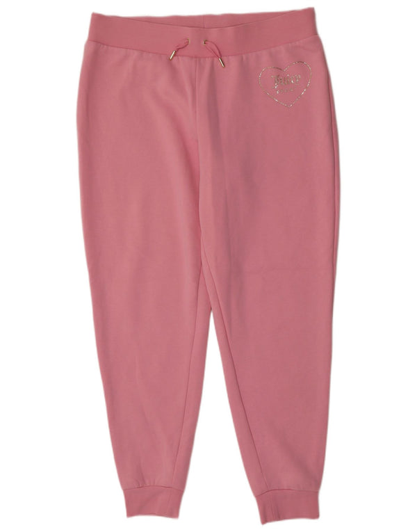 Juicy Couture Womens Tracksuit Trousers Joggers UK 18 XL Pink Polyester