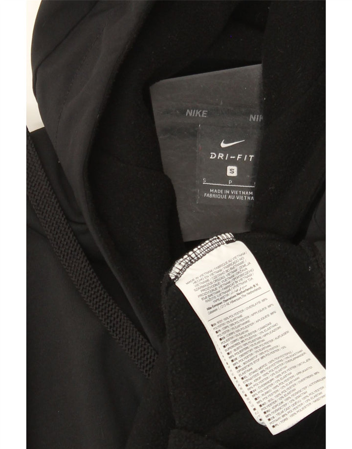 Nike Mens Dri Fit Zip Hoodie Sweater Small Black Polyester