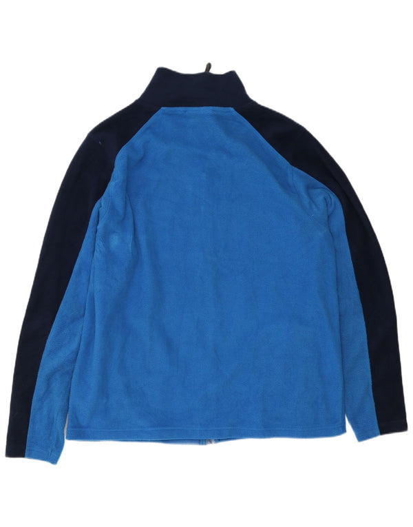 Pierre Cardin Mens Fleece Jacket UK 40 Large Blue Colourblock Polyester