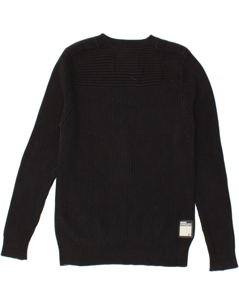 G-STAR Womens Graphic Crew Neck Jumper Sweater UK 14 Large Black Cotton Vintage G-Star and Second-Hand G-Star from Messina Hembry 