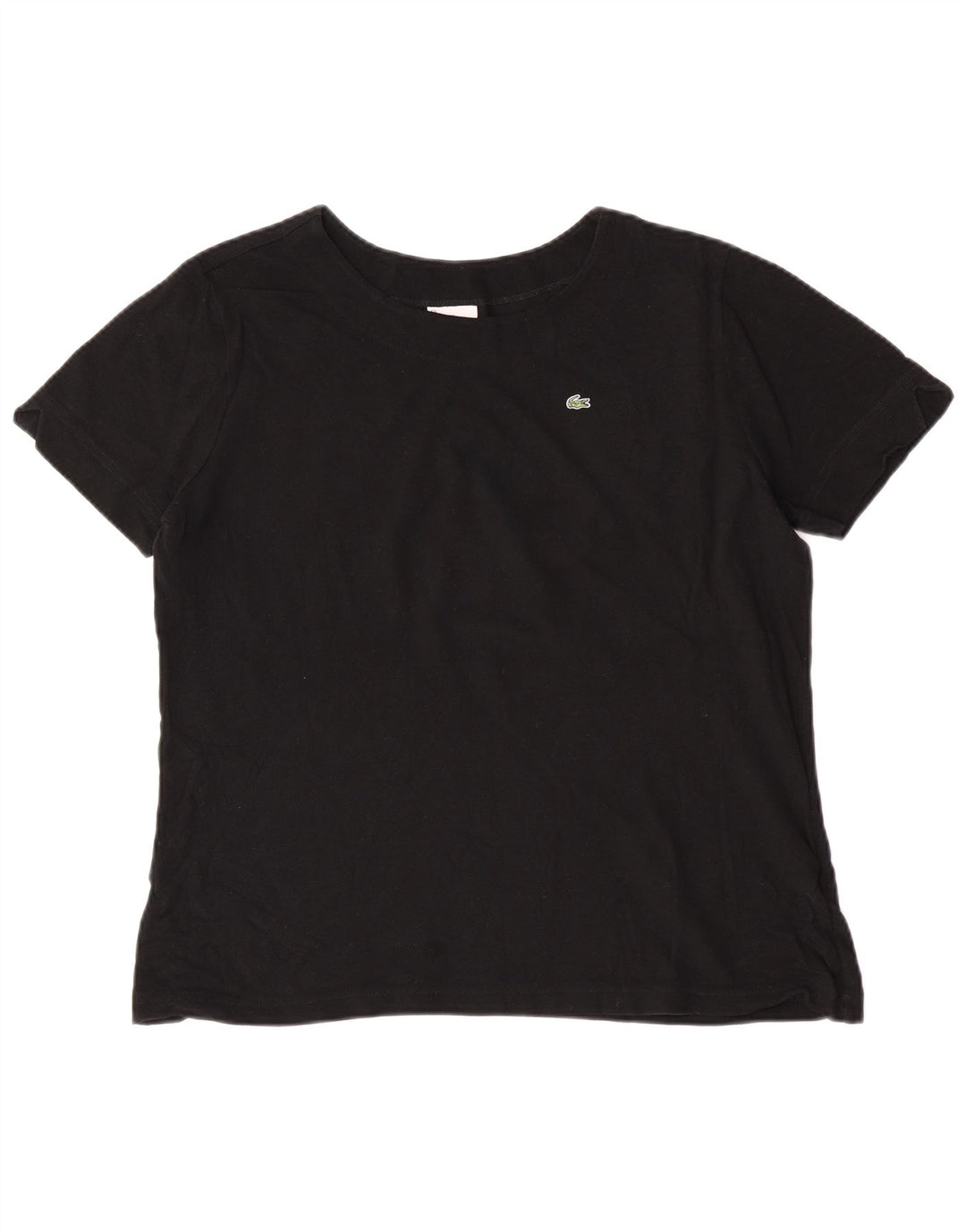 Lacoste Womens T-Shirt Top Size 50 2XL Black Cotton