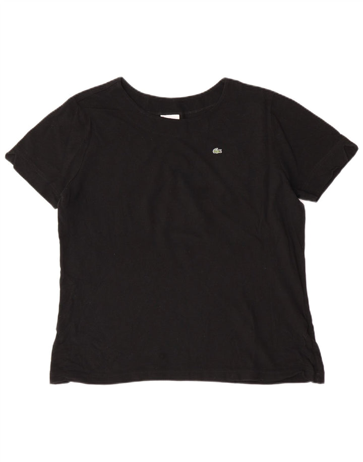 Lacoste Womens T-Shirt Top Size 50 2XL Black Cotton
