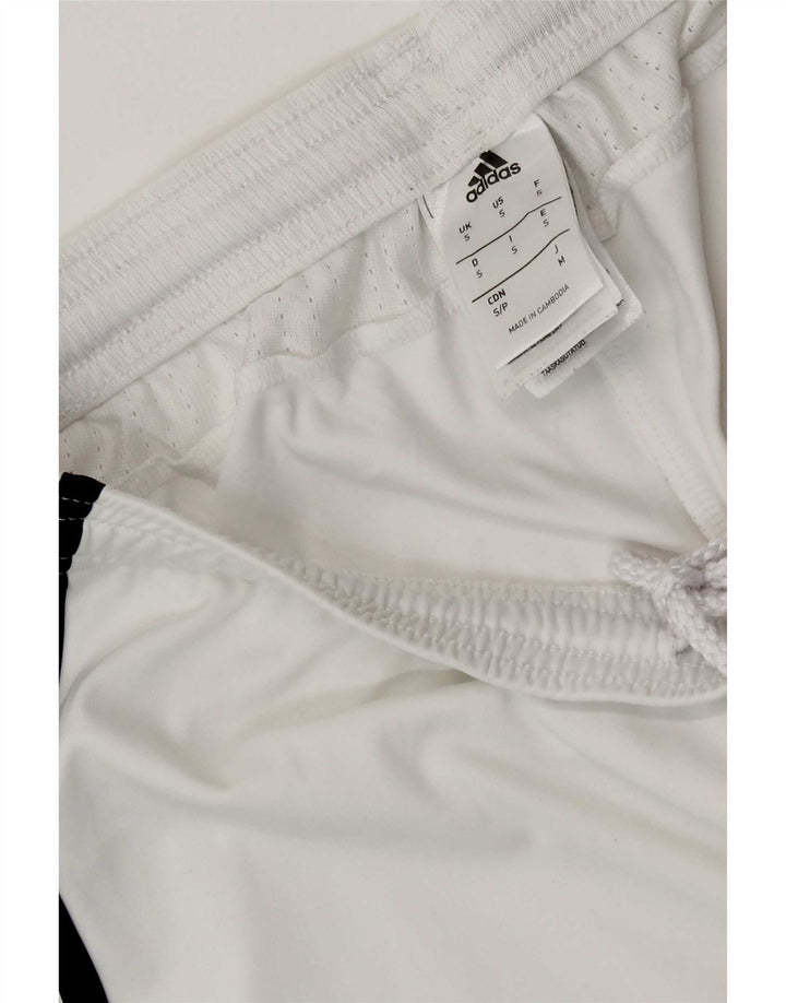 Adidas Womens Juventus Sport Shorts UK 8 Small White Polyester