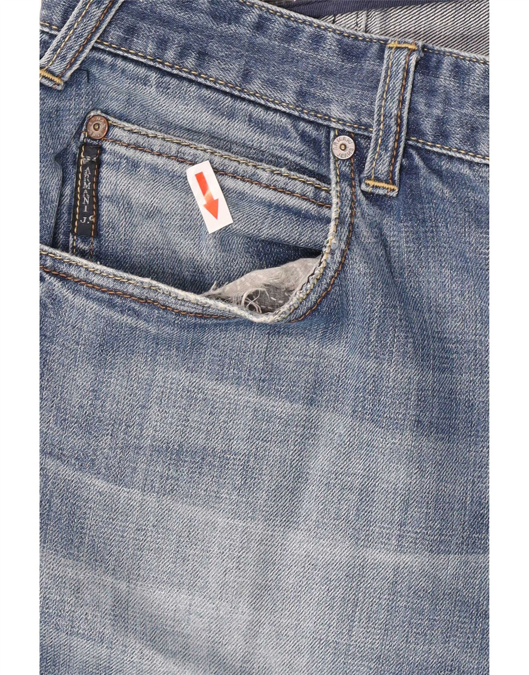 Armani Womens Straight Jeans W32 L30 Blue Cotton
