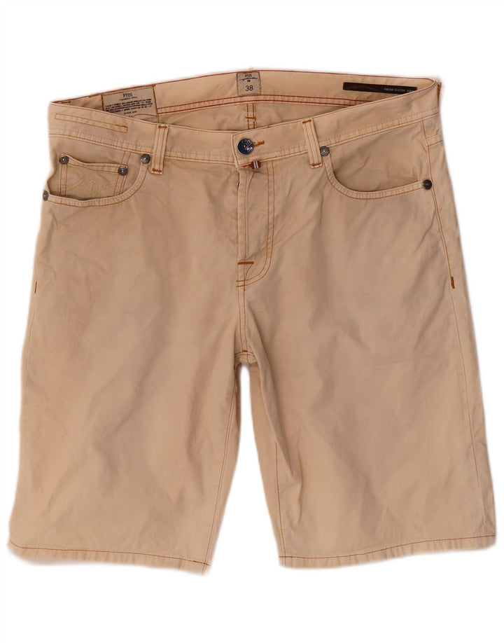 PT05 Mens Casual Shorts W38 XL Beige Cotton