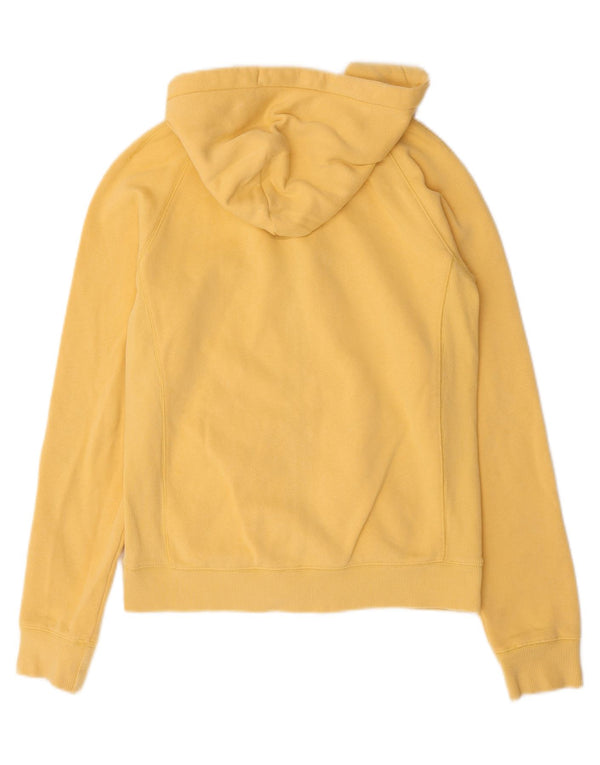 Animal Womens Graphic Zip Hoodie Sweater UK 12 Medium Yellow Cotton