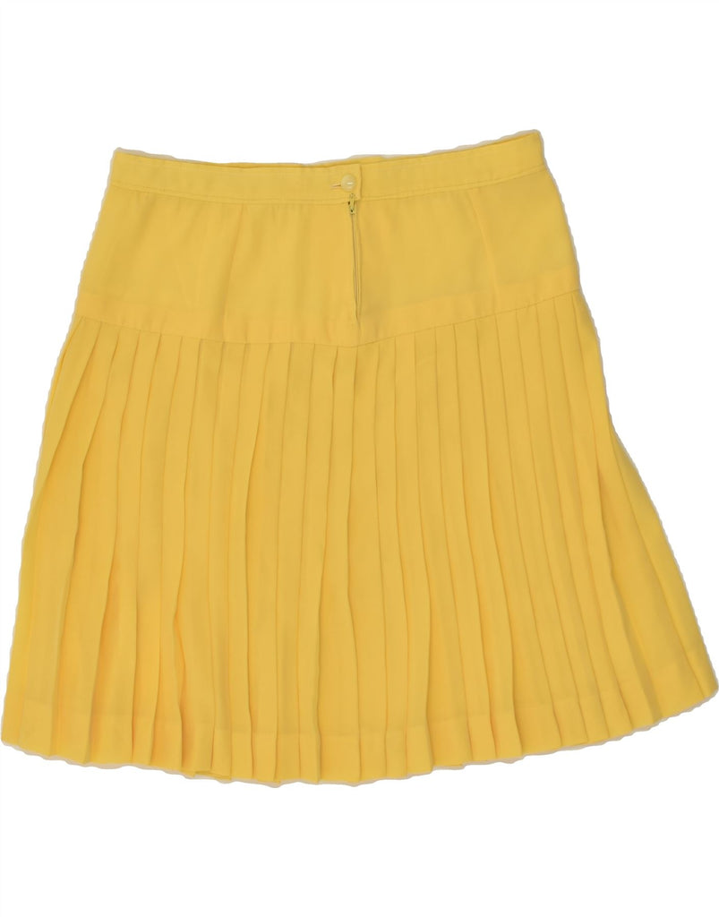 VINTAGE Womens Knife Pleated Skirt W30 Medium Yellow | Vintage Vintage | Thrift | Second-Hand Vintage | Used Clothing | Messina Hembry 