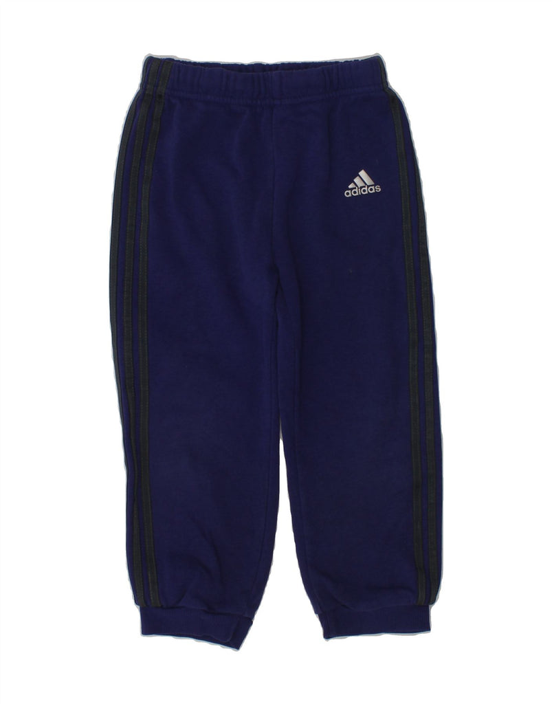 ADIDAS Girls Tracksuit Trousers Joggers 2-3 Years Navy Blue Cotton | Vintage Adidas | Thrift | Second-Hand Adidas | Used Clothing | Messina Hembry 