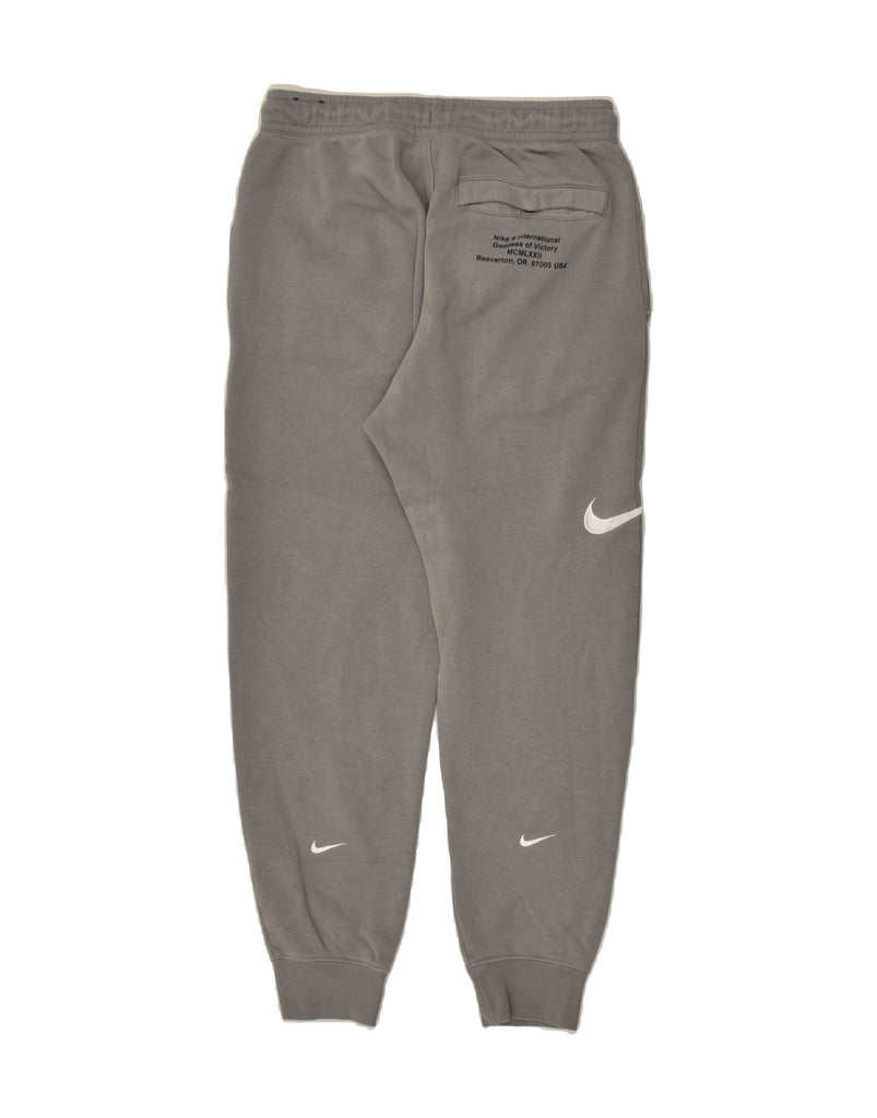 NIKE Mens Graphic Tracksuit Trousers Joggers Small Grey Cotton | Vintage Nike | Thrift | Second-Hand Nike | Used Clothing | Messina Hembry 