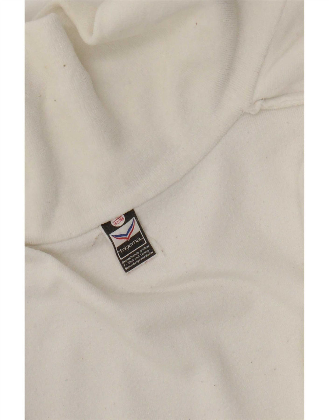 Trigema Mens Tracksuit Top Jacket Small White Cotton