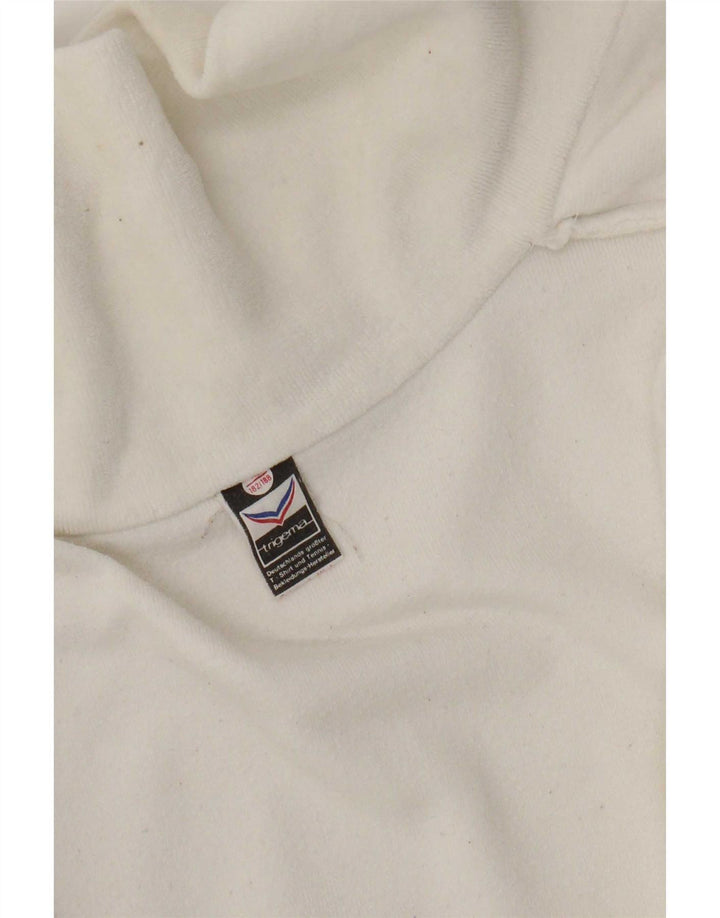 Trigema Mens Tracksuit Top Jacket Small White Cotton