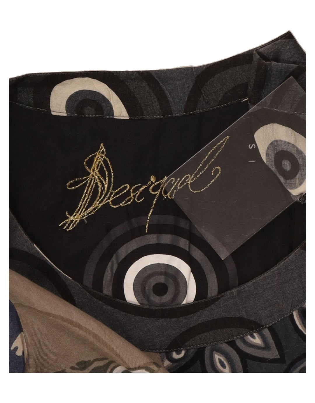 DESIGUAL Womens 3/4 Sleeve A-Line Dress UK 10 Small Multicoloured Vintage Desigual and Second-Hand Desigual from Messina Hembry 