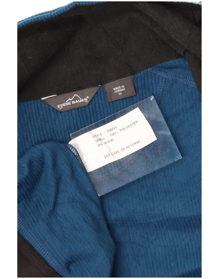 EDDIE BAUER Womens Fleece Jacket UK 18 XL Blue Polyester