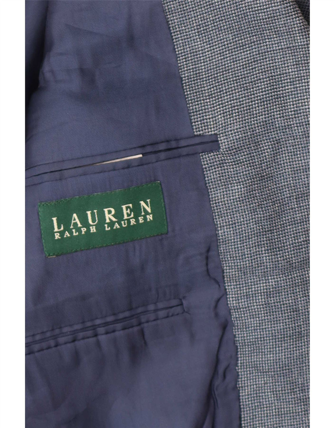 Ralph Lauren Mens Regular Fit 2 Button Blazer Jacket UK 40 Large Blue Silk