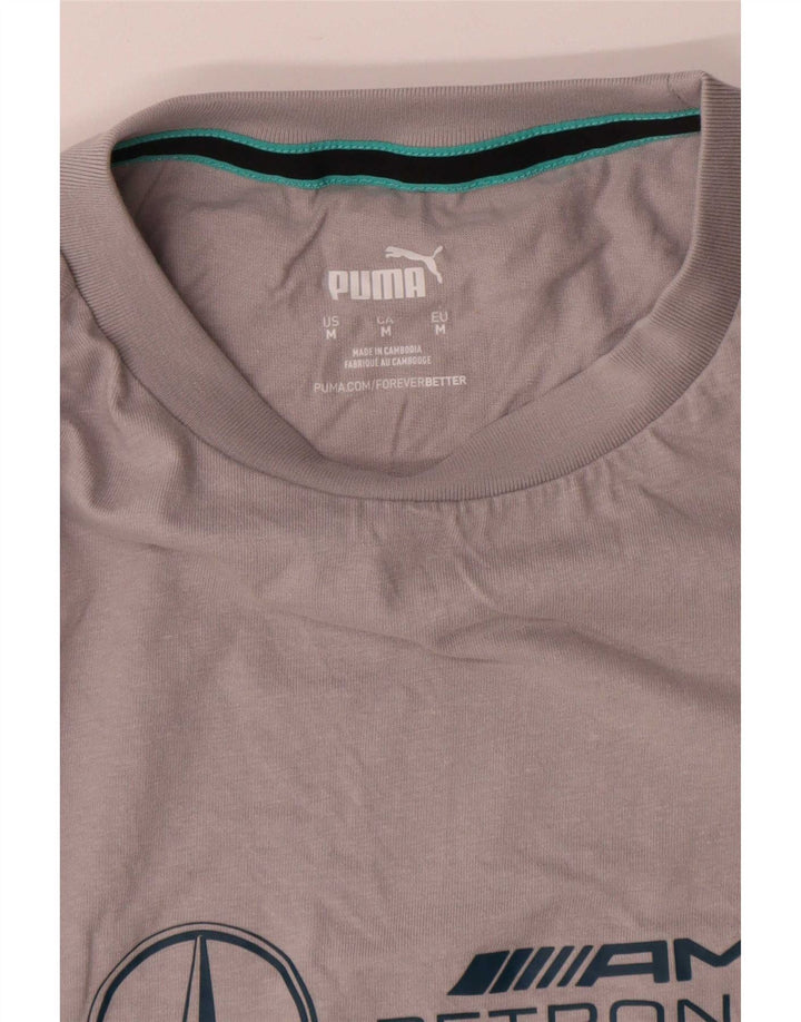 Puma Mens Graphic T-Shirt Top Medium Grey Cotton