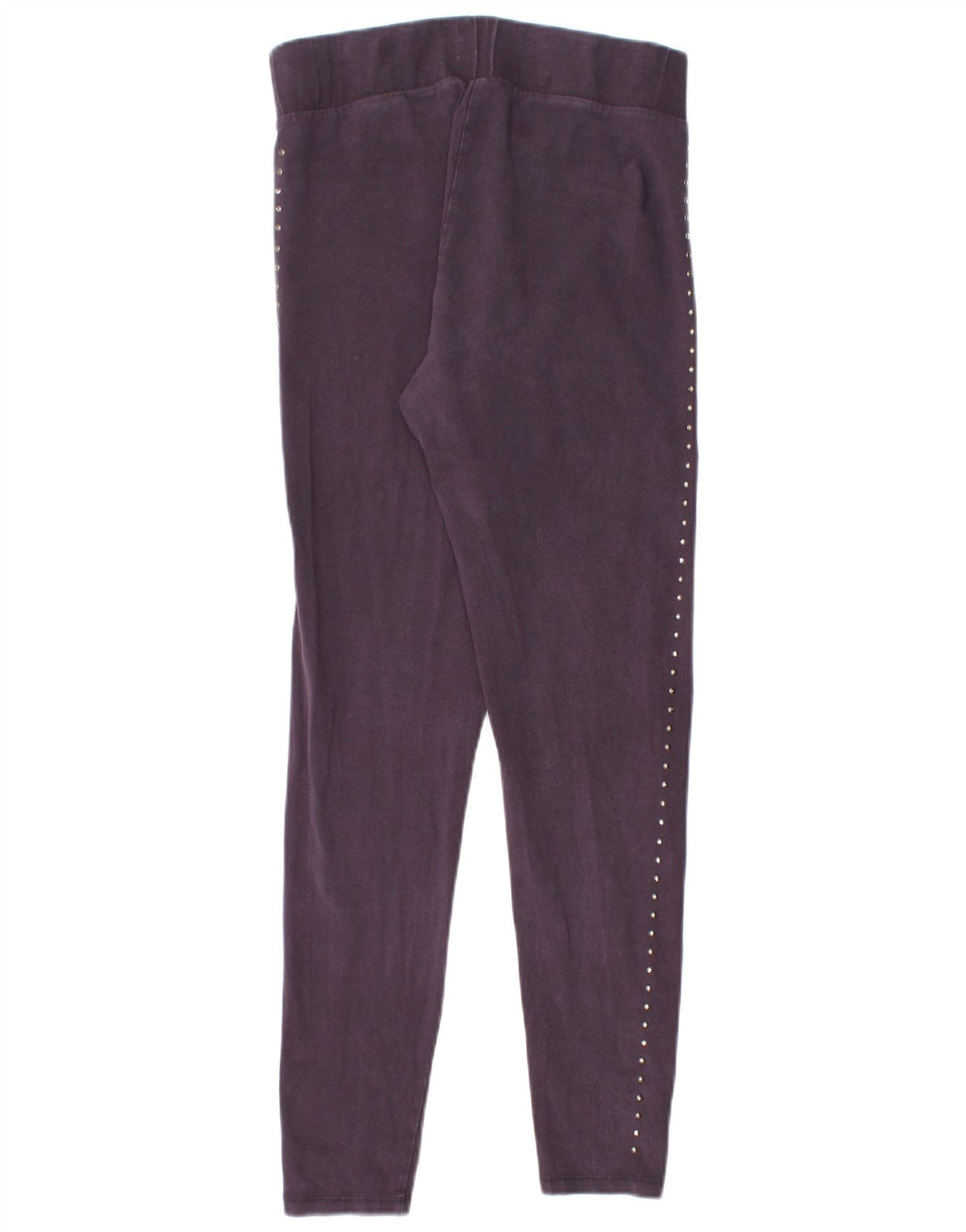Marks & Spencer Womens Leggings UK 12 Medium  Purple Spotted Cotton