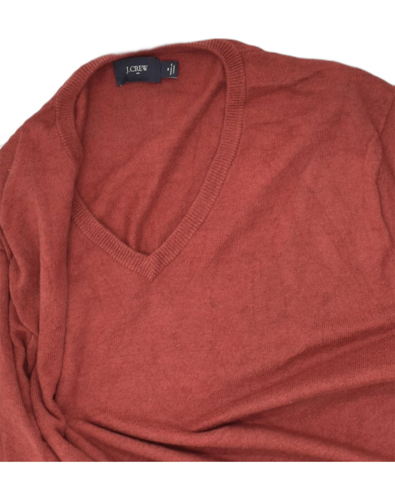 J. CREW Mens V-Neck Jumper Sweater Medium Brown Cotton | Vintage J. Crew | Thrift | Second-Hand J. Crew | Used Clothing | Messina Hembry 