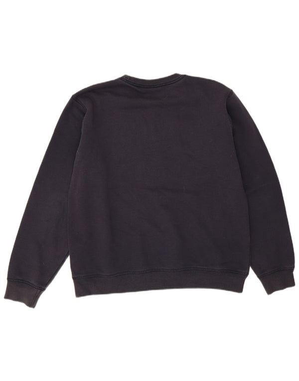 Champion Mens Graphic Sweatshirt Jumper Medium Navy Blue Cotton