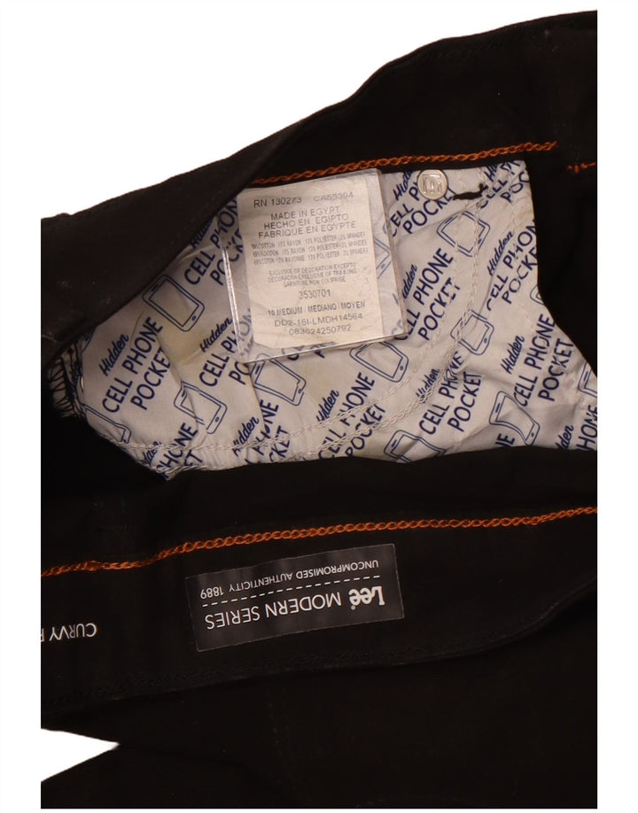 LEE Womens Modern Series Bootcut Casual Trousers US 10 Large W30 L31 Black