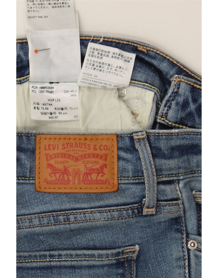 LEVI'S Womens 712 Slim Jeans W29 L32 Blue Lyocell Vintage Levi's and Second-Hand Levi's from Messina Hembry 