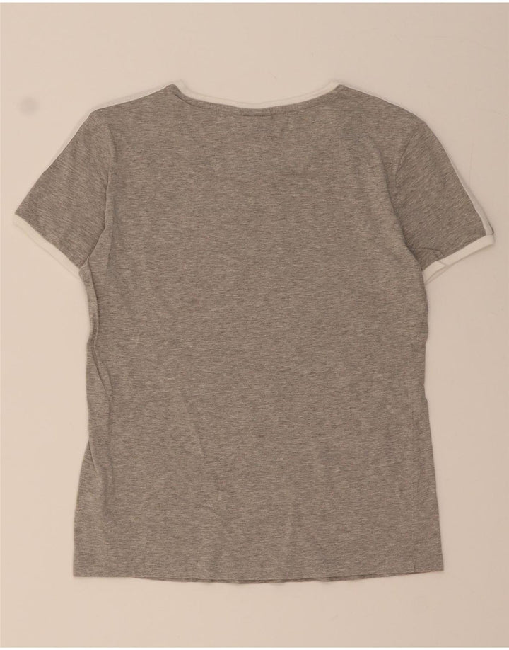 ADIDAS Womens T-Shirt Top UK 14 Medium Grey Cotton Vintage Adidas and Second-Hand Adidas from Messina Hembry 