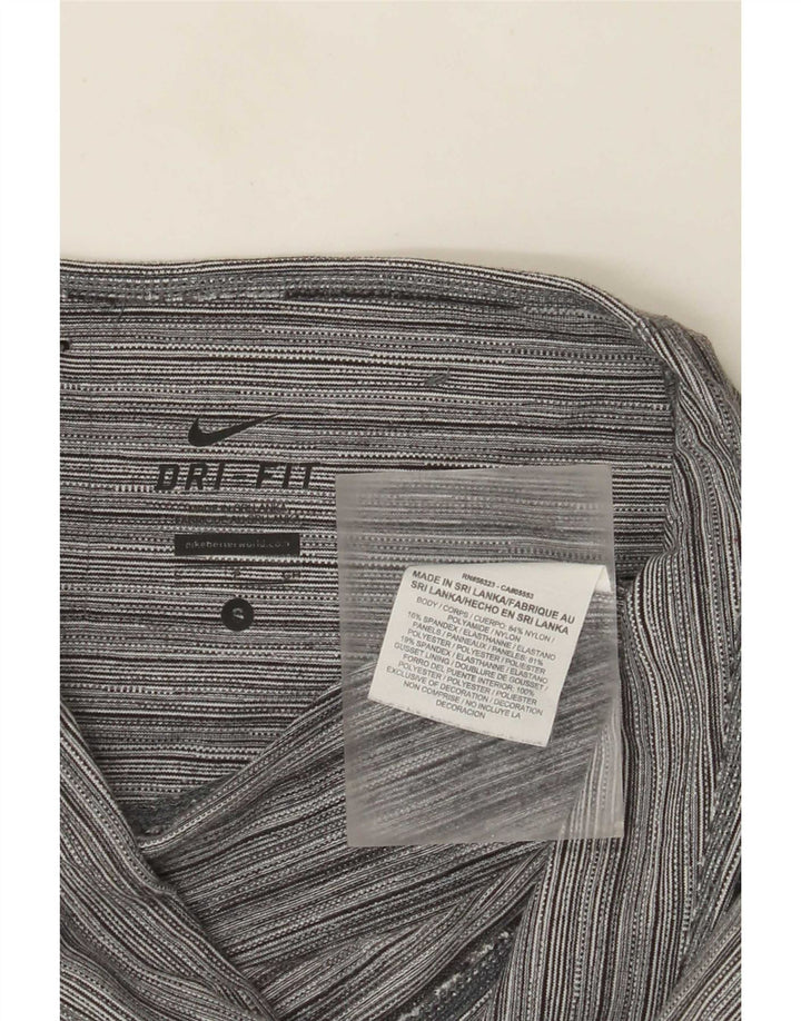 Nike Womens Dri Fit Leggings UK 8 Small Grey Colourblock Nylon