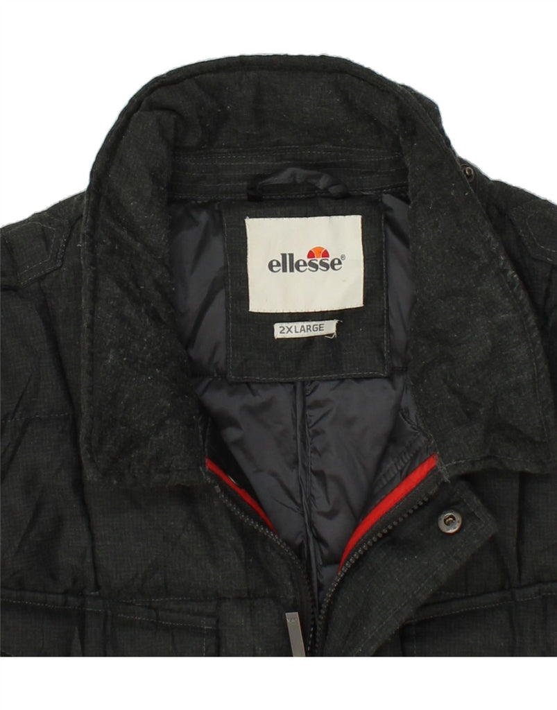 ELLESSE Mens Padded Jacket UK 44 2XL Grey Polyester Vintage Ellesse and Second-Hand Ellesse from Messina Hembry 