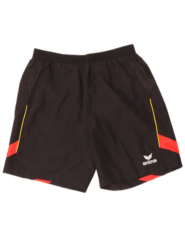 Erima Mens Sport Shorts Large Black Colourblock Polyester