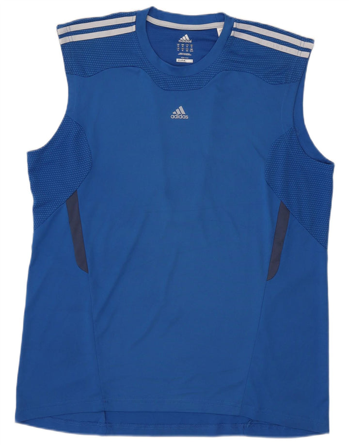 Adidas Mens Climacool Vest Top XL Blue Colourblock