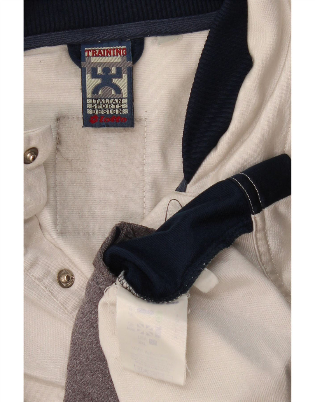 LOTTO Mens Tracksuit Top Jacket UK 44/46 2XL White Colourblock Polyester