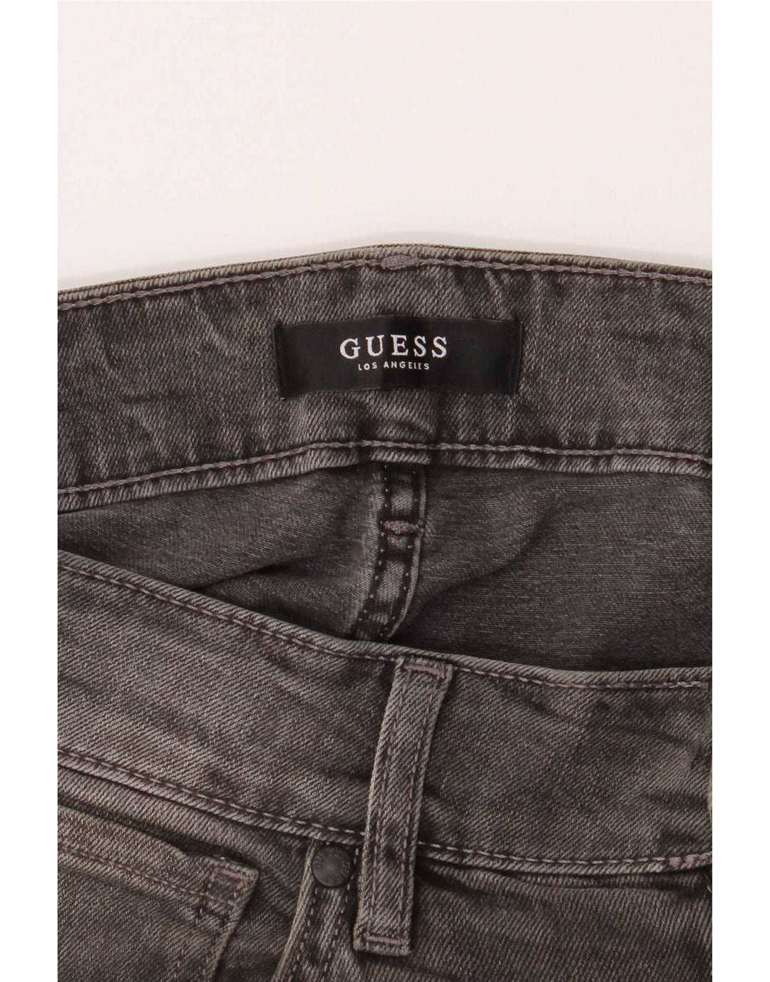 Guess Mens Angels Slim Jeans W30 L32 Grey Cotton