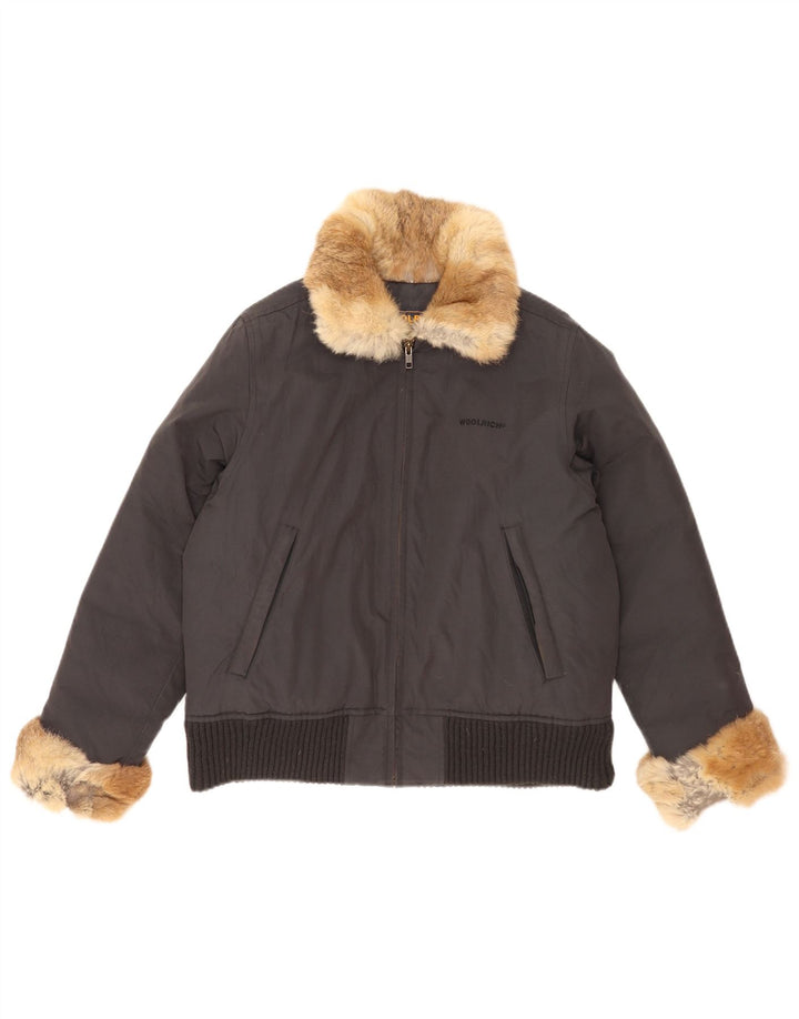Woolrich Womens Padded Jacket UK 14 Medium Black Colourblock Nylon