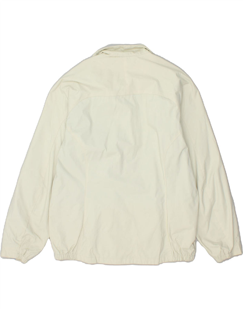 HELLY HANSEN Womens Rain Jacket UK 16 Large Beige Colourblock Polyamide | Vintage Helly Hansen | Thrift | Second-Hand Helly Hansen | Used Clothing | Messina Hembry 
