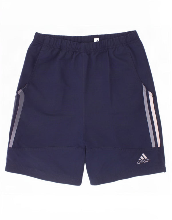 Adidas Boys Sport Shorts 11-12 Years Navy Blue Polyester