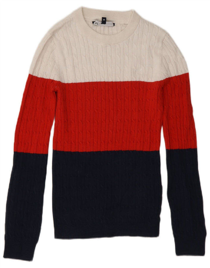 Crew Clothing Womens Crew Neck Jumper Sweater UK 8 Small Multicoloured