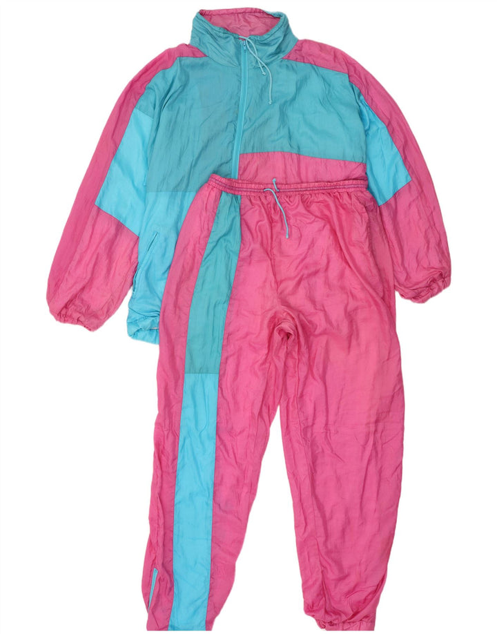 Nortons Mens Full Tracksuit XL Pink Colourblock Polyamide