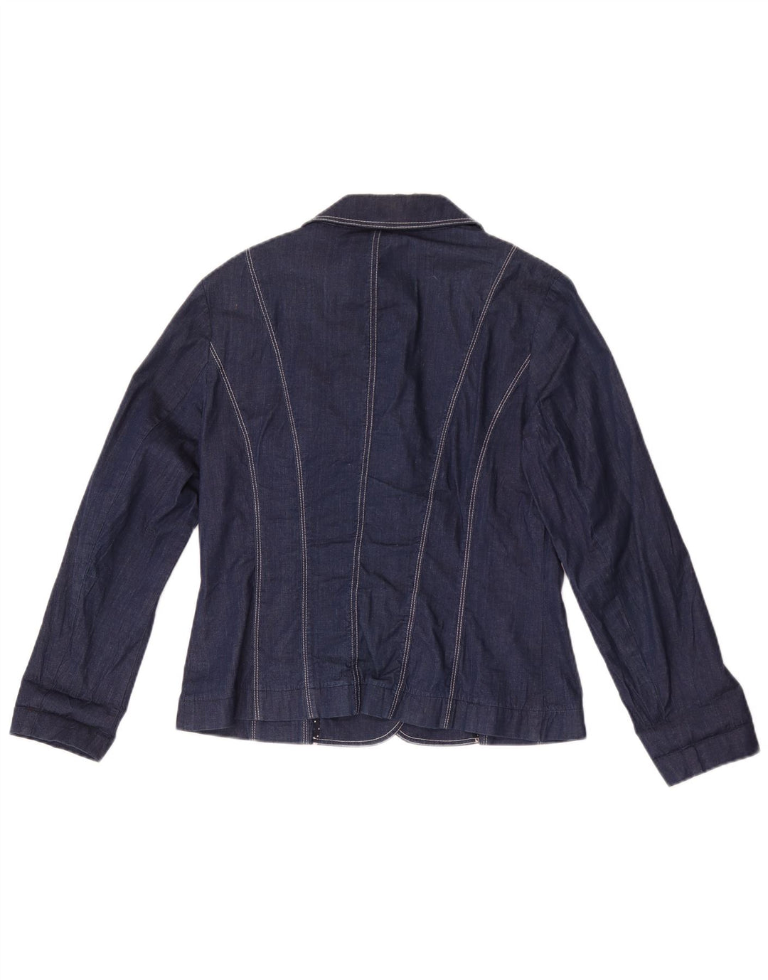 Conrad Womens 3 Button Denim Blazer Jacket US 8 Medium Navy Blue