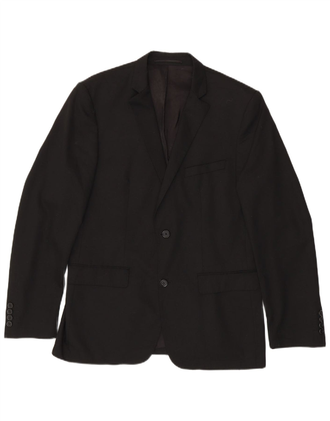 ZARA Mens 2 Button Blazer Jacket EU 50 Medium Black Polyester