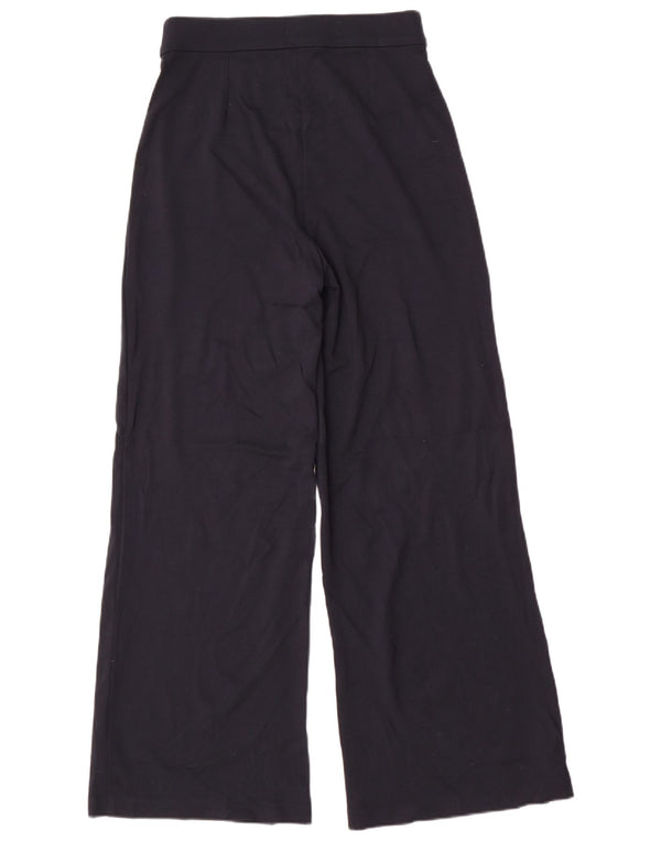 Marks & Spencer Womens Wide Leg Tracksuit Trousers UK 10 Small Navy Blue