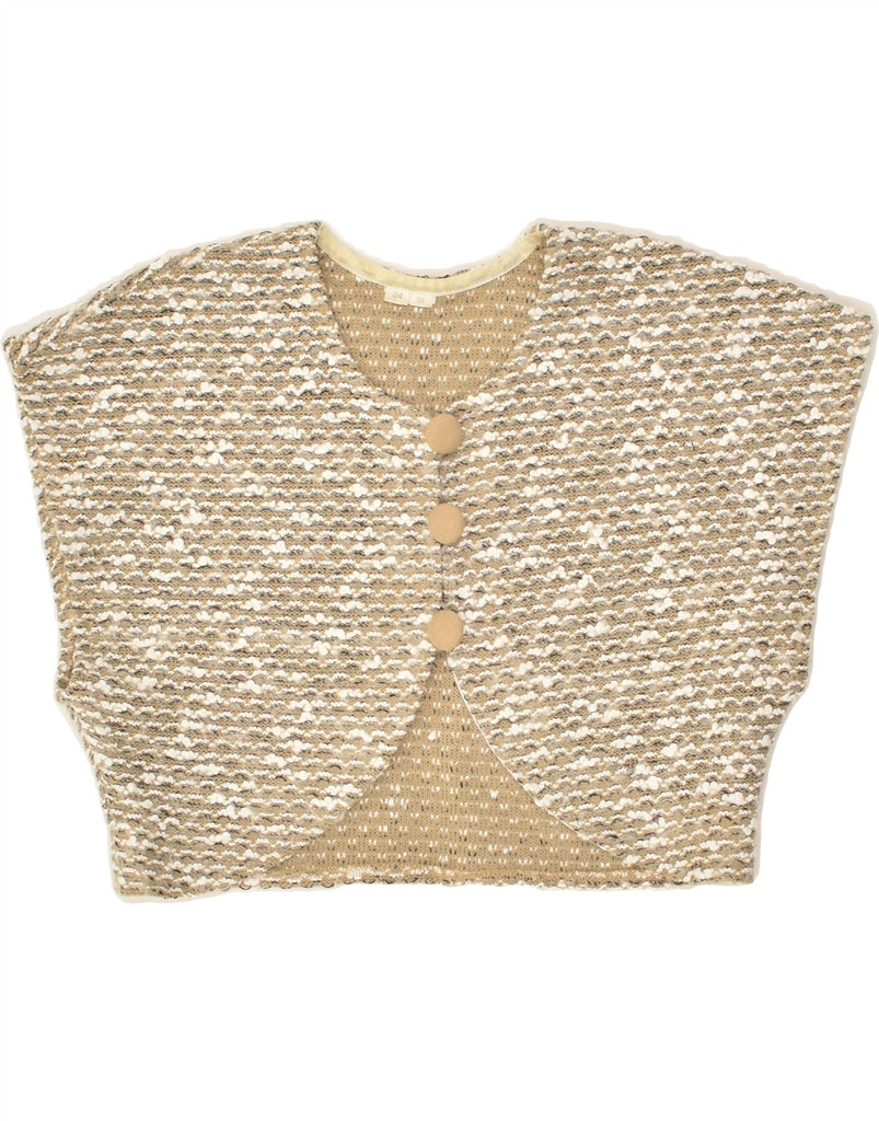 VINTAGE Womens Crop Bolero Top IT 34 2XS Beige Flecked | Vintage Vintage | Thrift | Second-Hand Vintage | Used Clothing | Messina Hembry 