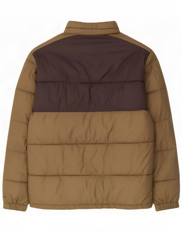 Columbia Mens Padded Jacket UK 42 XL Khaki Colourblock Polyester