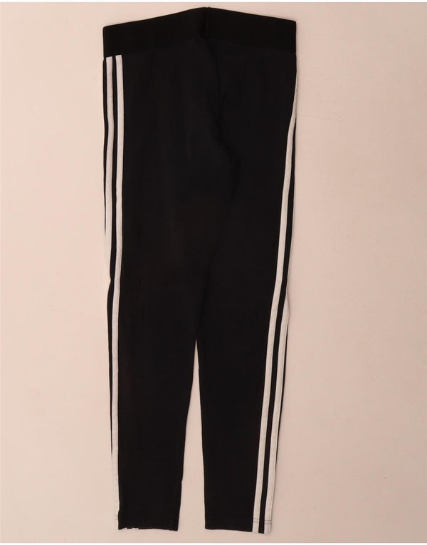 Adidas Womens Leggings UK 8/10 Small Black Cotton