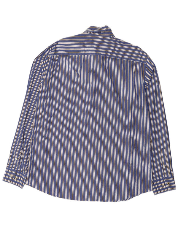 Massimo Dutti Mens Shirt 2XL Blue Striped