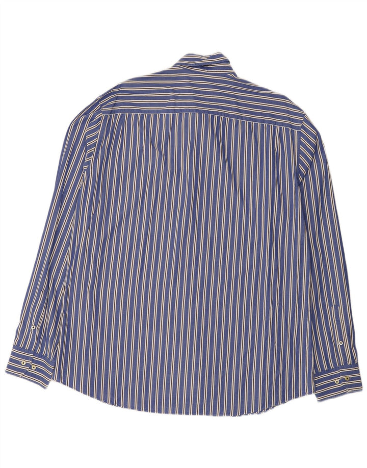 Massimo Dutti Mens Shirt 2XL Blue Striped