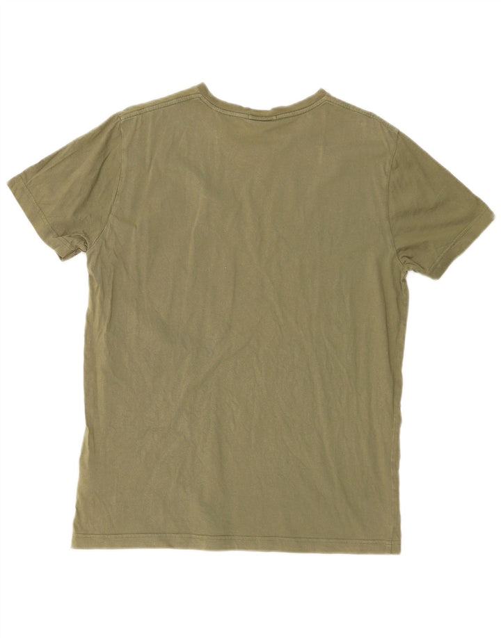 Gant Mens Regular T-Shirt Top Medium Khaki Cotton