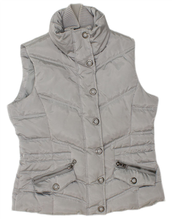 Esprit Womens Padded Gilet UK 16 Large Grey Polyester