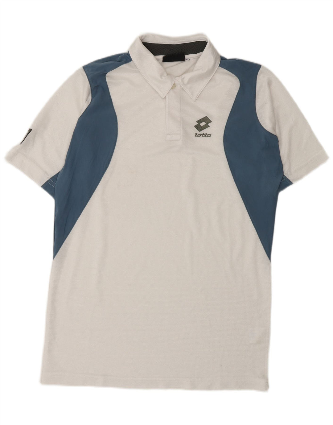 LOTTO Mens Polo Shirt XL White Colourblock Polyester