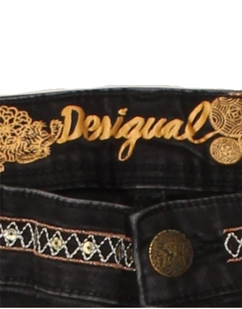 DESIGUAL Womens Skinny Jeans W32 L30 Black | Vintage Desigual | Thrift | Second-Hand Desigual | Used Clothing | Messina Hembry 