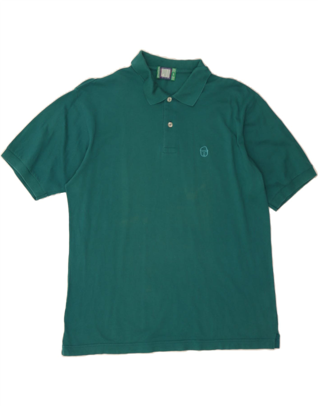SERGIO TACCHINI Mens Polo Shirt Large Green Cotton Vintage Sergio Tacchini and Second-Hand Sergio Tacchini from Messina Hembry 